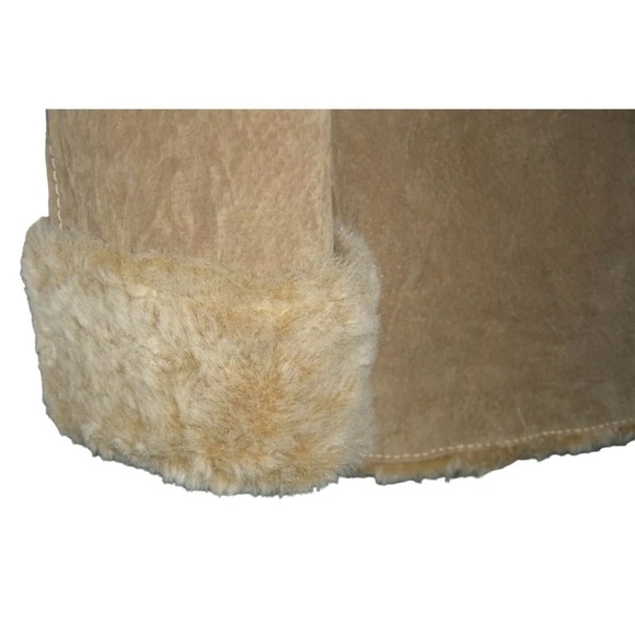 Montgomery Different Leather Jacket Penny Lane Suede Faux Fur Boho Daisy Jones - Picture 10 of 13